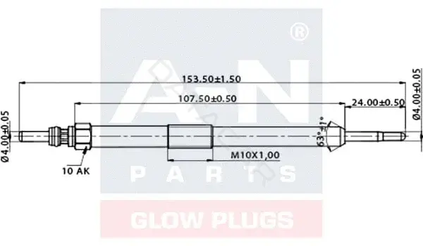 Свечи накала A-N PARTS A-N152517