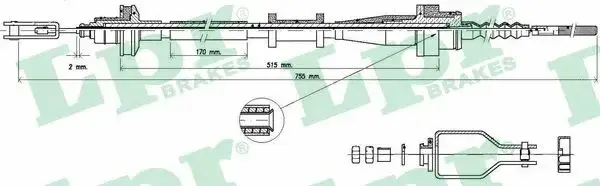 Трос сцепления LPR/AP/RAL C0112C