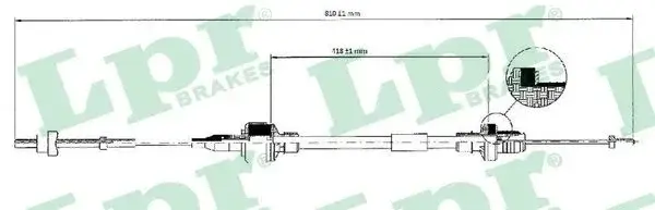 Трос сцепления LPR/AP/RAL C0128C