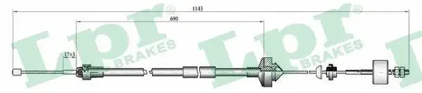 Трос сцепления LPR/AP/RAL C0277C