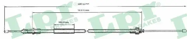 Трос ручника LPR/AP/RAL C0334B