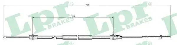 Трос ручника LPR/AP/RAL C0638B