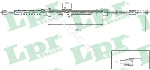 Трос ручника LPR/AP/RAL C0647B