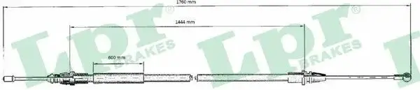 Трос ручника LPR/AP/RAL C0707B