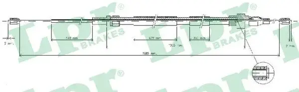 Трос ручника LPR/AP/RAL C0936B