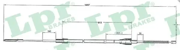 Трос ручника LPR/AP/RAL C0950B