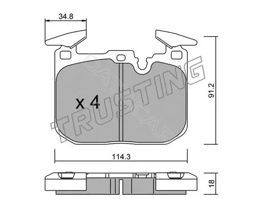Тормозные колодки TRUSTING 1039.1