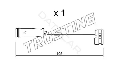 Датчик износа тормозных колодок TRUSTING SU.313