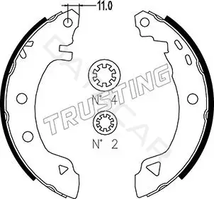 Барабанные колодки TRUSTING 004.008