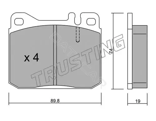 Тормозные колодки TRUSTING 013.2