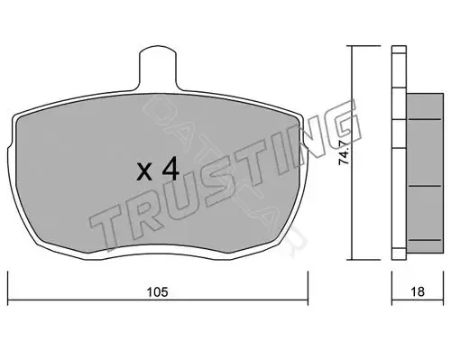 Тормозные колодки TRUSTING 018.0