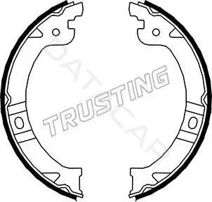 Колодки ручника TRUSTING 023.002