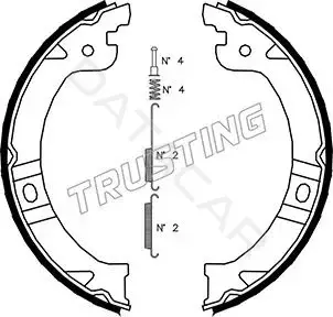 Колодки ручника TRUSTING 023.002K