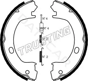 Колодки ручника TRUSTING 023.006K