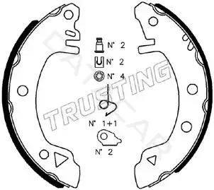 Барабанные колодки TRUSTING 040.123K