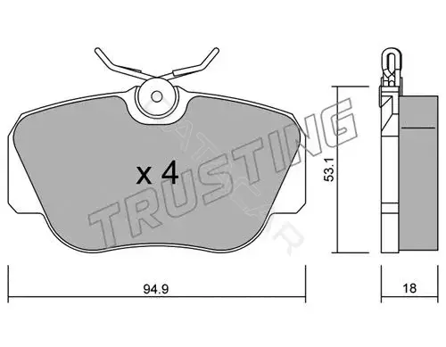 Тормозные колодки TRUSTING 043.0