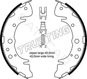 Барабанные колодки TRUSTING 046.207