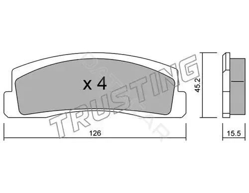 Тормозные колодки TRUSTING 048.0