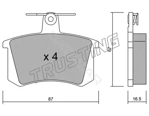 Тормозные колодки TRUSTING 050.0