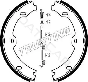 Колодки ручника TRUSTING 052.130K
