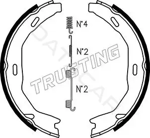 Колодки ручника TRUSTING 052.132K