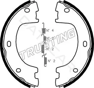 Колодки ручника TRUSTING 052.136K