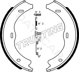 Колодки ручника TRUSTING 052.138K