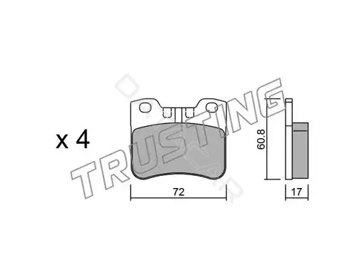 Тормозные колодки TRUSTING 062.2