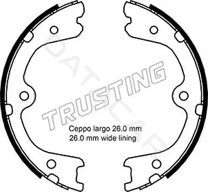 Колодки ручника TRUSTING 067.201