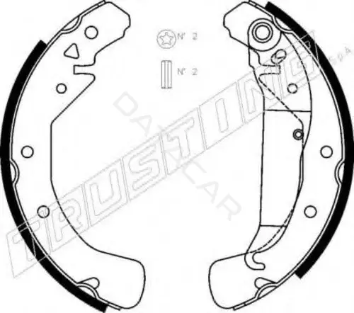 Барабанные колодки TRUSTING 073.169