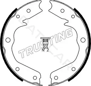 Колодки ручника TRUSTING 073.173