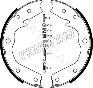 Колодки ручника TRUSTING 073.173K