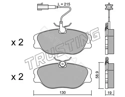 Тормозные колодки TRUSTING 074.1