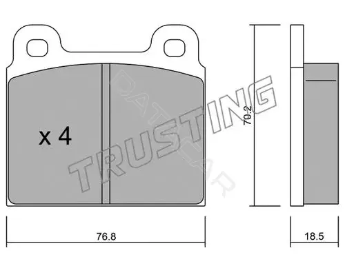 Тормозные колодки TRUSTING 080.0