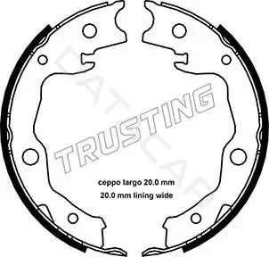 Колодки ручника TRUSTING 115.322