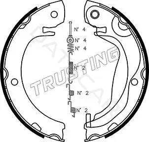 Колодки ручника TRUSTING 115.325K