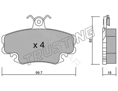 Тормозные колодки TRUSTING 122.0