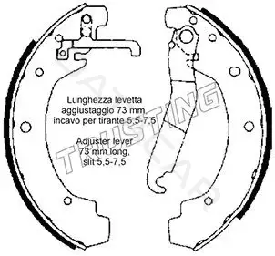 Барабанные колодки TRUSTING 124.277