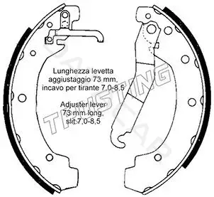 Барабанные колодки TRUSTING 124.282