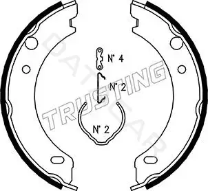 Колодки ручника TRUSTING 127.271K