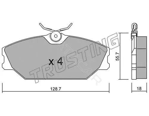 Тормозные колодки TRUSTING 144.2