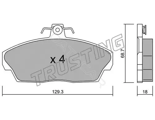 Тормозные колодки TRUSTING 177.1