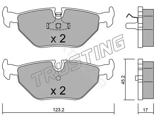 Тормозные колодки TRUSTING 185.0