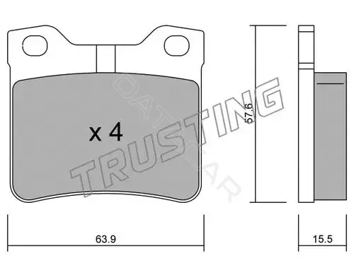 Тормозные колодки TRUSTING 199.1