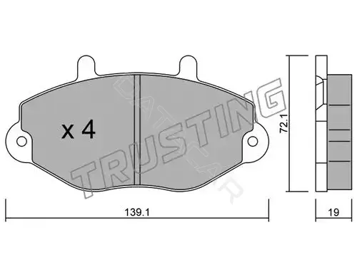 Тормозные колодки TRUSTING 202.0