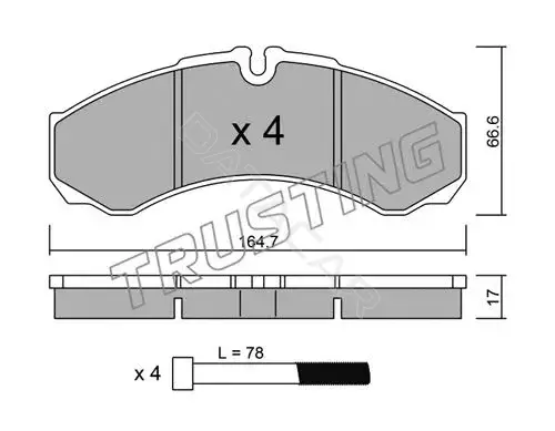 Тормозные колодки TRUSTING 221.3