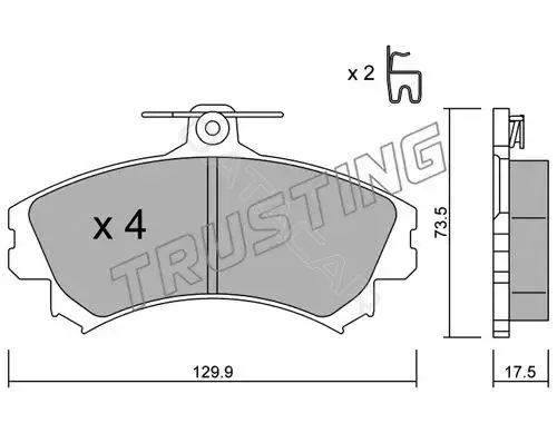 Тормозные колодки TRUSTING 225.1
