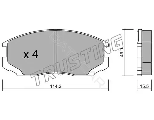 Тормозные колодки TRUSTING 230.0
