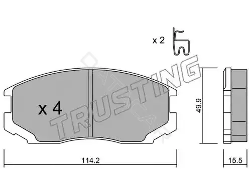 Тормозные колодки TRUSTING 230.1