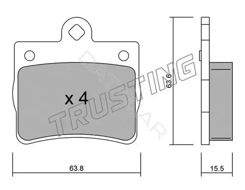 Тормозные колодки TRUSTING 264.0